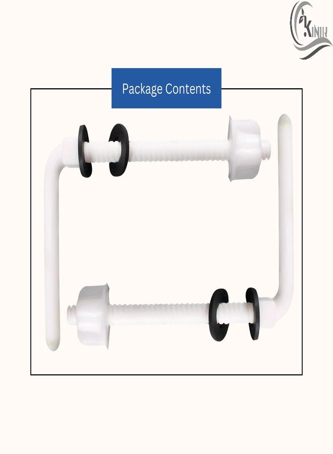 KINIK Plastic Toilet Seat Cover Hinges | L Clamp Long for Western Toilet Seat Lid Lock | 1 Pair - Image 4